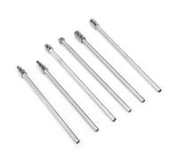 Oumefar Aluminum Burr Extra Long Shank 6pcs for High Molds, 1/4" Shank Cutter for Metal and Non-Metal Processing