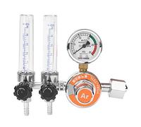 Oumefar Argon Pressure Regulator, Zinc Alloy Double Tube Gas Pressure Reducer with Non Slip Handle, for Welding Equipment 0 25MPa Measuring Range