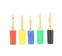 Oumefar Banana Plug Connector Set Durable Signal Transfer for Speaker Wire Instrument Amplifier, 20 Pcs 2mm Mixed Colors Banana Plug Jack Test Probes for Electrical Testing