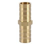 Oumefar Barbed Brass 2 Way Hose Connector Tube, for Air, Water, Gas, Fuel, Straight Fitting 6/8/10/12/14/16/20mm (12mm(5pcs))