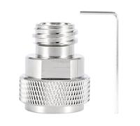 Oumefar Brass CO2 Adapter Replacement Paintball Tank Conversion Kit for Soda Machine Bubble Water Machine Gold Silver (Silver)