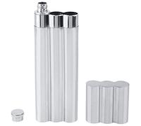 Oumefar Cigar Holder Stainless Steel Flask Portable Cigar Case Hip Flask Lightweight Travel Cigar Tube
