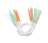 Oumefar Circular Knitting Needles Set,Multicolor Plastic Circular Tube Knitting Needles Kit Sweater Needle Set 12 PCS for Knitting Sweater Crafts Needle Set(80CM)