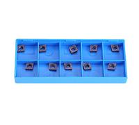 Oumefar CNC Carbide Insert Cutter, 10pcs Turning Inserts Kit Reversible Cutting Lathe Milling Inserts Carbide Purple Bronze CNC Turning Blades for Lathe Turning Machine CCMT060204 VP15TF