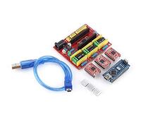 Oumefar CNC Engraving Machine Shield A4988 Drive Nano 3.0 Board with USB Cable 3D Printer Kit for engraving machines and 3D printers