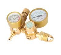 Oumefar CO2 Regulators, CO2 Pressure Regulator Argon Protective Gas Pressure Gauge, Welder Gas Regulator Argon, Mig Tig Miller Lincoln Weld G5/8in Male Thread Inlet 1/4in Outlet