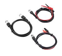Oumefar Coaxial Cable BNC to BNC Crocodile Clip Multimeter Test Hook Set Testing Lead Kit Oscilloscope Probes BNC to Alligator Clips for Electrician Education
