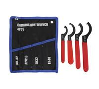Oumefar Coilover Spanner Wrench Set 4Pcs, APU16 ER32 ER40 Universal Shock Adjustable Spanners, Steel Automotive Tool with Storage Bag for Suspension Repair
