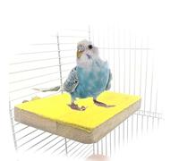 Oumefar Colorful Bird Perch Stand Platform Parrot Rectangle Playground Paw Grinding Clean Exercise Toys for Parrot Hamster Squirrel(Yellow long side screw) bird toys