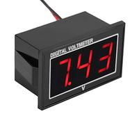 Oumefar Compact Digital 0.56″ LED Display High Voltmeter DC Voltage Meter Panel for Quick Connection [1pc] (DC5-130V)