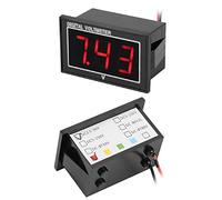 Oumefar Compact Digital 0.56″ LED Display High Voltmeter DC Voltage Meter Panel for Quick Connection [1pc] (DC2.5-30V)