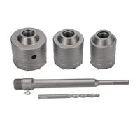 Oumefar Concrete Hole Saw Kit Durable Efficient Drilling for Hollow Bricks Cement Walls for Construction Workers Tungsten Steel YG8C 3 Hole Saw Set