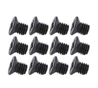 Oumefar Countersunk Black Galvanized Machine Screws Assortment Kit for Safe Installation and Removal, 50Pcs A2-70 M3 Cross Screws Kit for High Accuracy Machines (M3*4)