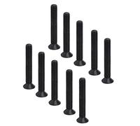 Oumefar Countersunk Black Galvanized Machine Screws Assortment Kit for Safe Installation and Removal, 50Pcs A2-70 M3 Cross Screws Kit for High Accuracy Machines (M3*20)