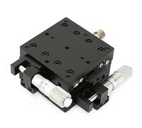 Oumefar Cross Roller Linear Stage High Quality Manual Slide Table for XY Stage Sliding Table, Trimming Platform for Laboratory Precision Inspection, 60 * 60 * 40mm, Aluminium Alloy Material