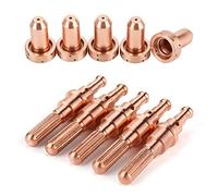 Oumefar Cutter 98215 Electrode Nozzle Tips Set for SL60-100 Torch, High Performance Consumables for Metal Cutting, 10pcs Copper, 100A, 1-50mm, 5 Nozzle Tips & 5 Electrode for Metal Workers