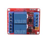 Oumefar DC 10A 2 Channel High Low Level Trigger Relay Board Module AC 250V DC 30V Dual Optocoupler Isolation Relay for PLC Control (24V)