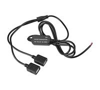 Oumefar DC 12V to 5V Voltage Converter Voltage Step Down Regulator 5V 3A Double USB Output Head Power Module for Smartphone Car Stereo