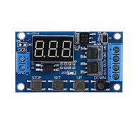 Oumefar DC 5V to 36V Adjustable Trigger Cycle Delay Timer Switch Turn On/Off Module Dual-MOS Cycle Relay Timer Switch with LED Display for Controlling DC Motors Lights etc
