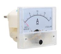 Oumefar DC Ammeter Compact Circuit Measurement Tool for Power Distribution Cabinet ABS 85C1 DC 0-20A Pointer Ammeter Head Electrical with Wire Terminals for Voltage Stabilizer, Test Board
