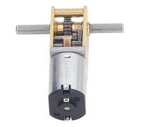 Oumefar DC12V Strong Output Power Gear Motor for Smoothly Gear Transmission, for Intelligent Car and Robot, Zinc Alloy and Brass Material