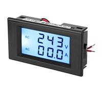 Oumefar Digital Dual Display Voltmeter Ammeter for Measuring AC Voltage and Current, High Accuracy 0-50A 0-100A with Transformer, Ideal for Home Use, Black (Black)