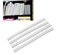 Oumefar Double Loop Wire Binding Spine Loop Binding Wire, 100Pcs 3 to 1 Pitch 34 9.5mm 60 Sheet Capacity with Nylon Coating for A4 Paper (Black)