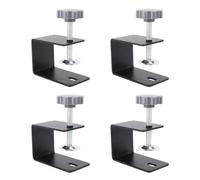 Oumefar Drawer Front Installation Clamps Sturdy and Versatile Drawer Panel Fixing Clips for Quick Installation, 4 Pcs for Tables, Benches, Trolleys, Stainless Steel