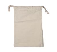 Oumefar Drawstring Storage Bag, Household Plain Organic Cotton Storage Bag Drawstring Storage Laundry Sack Biodegradable Eco-friendly Bag for Travel Home Use (15 * 20cm)
