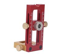 Oumefar Drill Jig Set Woodworking Drill Guide Kit with 5PCS Drill Bushings for Accurate Hole Punching in Beds Cabinets Furniture Aluminium Alloy and Stainless Steel