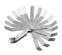 Oumefar Feeler Gauge Set Stainless Steel Curved Feeler Gauge Ruler Welding Inspection Tool 0.05-1.00mm Curved Feeler Gauge Stainless Steel Foldable Offset Feeler Gauge Blade