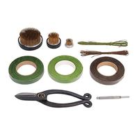 Oumefar Flower Arrangement Decoration Fixing Tool Set Flower Kenzan Iron Wire Scissor Ikebana Kenzan Japanese Flower Holder Tape Kenzan Accessories Kit