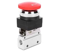 Oumefar G1/8 Pneumatic Mechanical Valve Durable Aluminum Alloy Push Button Switch for Industrial Equipment 2 Position MOV-03