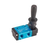 Oumefar Hand Lever Operated Pneumatic Valve for Air Control, Anti- 2 Position 3 Way Pneumatic Valve for Fluid Control, Universal Size