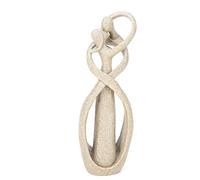Oumefar Hand-made Sandstone Figurine Kiss Lovers Statue Couple Sculpture Carved for Art Craft Office Desk Home Decoration Wedding Gift DecorOrnaments