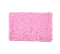 Oumefar Hedgehog Bed Mat Rectangular Plush Cushion Hamster House Nest Winter Warm Fleece Sleep Pad for Small Animals Sleeping(Pink)