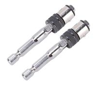 Oumefar Hex to Square Socket Converter 2 Pcs Durable Adapter for Quick Bit Switching in Automotive Maintenance, 1/4 Inch Drive, CRV Steel