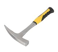Oumefar High Carbon Steel Geological Hammer Flat Mouth Flat Head Hammer Brick Hammer for Geologists Quarry Workers with Pointed Tip(small)
