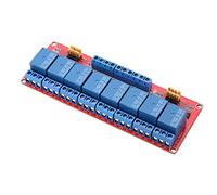 Oumefar High Low Trigger Expansion Board 5V/12V/24V Mini Optocoupler Relay 8 Channel LED Indicator for Electrical(5V)