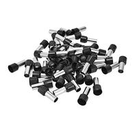 Oumefar Insulated Ferrule Crimp Terminals Lightweight and Durable for Electrical Equipment 4 AWG E25-16 for Home Appliances 50Pcs Black