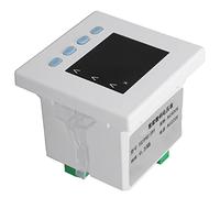 Oumefar Intelligent Digital Voltmeter High Accuracy Test Meter for Home AC220V, White ABS Mystical/Fantasy Retardant Electricity Usage Monitor for Substation Automation, Distribution Automation