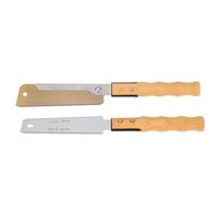 Oumefar Japanese Backsaw & 7 Inch Double Sided Flush Cut Saw Set, SK5 Carbon Steel 24TPI Fine Teeth, Hardwood Handle for Woodworking