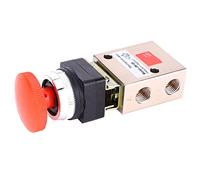 Oumefar JM-06 Pneumatic Mechanical Valve Self-Locking High Strength 2 Position 3 Way for Air Control Systems Aluminum Alloy