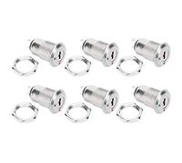 Oumefar Key Switch Efficient ON-OFF Lock Switch for Car Modification 10Pcs Stainless Steel Drum 12 X 21.5mm for CNC Machine Tools