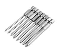 Oumefar Long Screwdriver Bits Set, 8pcs 75mm Magnetic Phillips Bits with 1/4 Inch Hex Shank, S2 Alloy Steel for Electric Drill Hand Tool