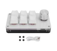 Oumefar Macro Programming Keyboard, Red Switch 5V 1A Cool USB Mini 6 Key Keyboard Various Customizations Dustproof with RGB for Office Work