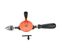 Oumefar Manual Hand Drill with Double Pinions for Woodworking, Portable Mini Hand Crank Drill for Soft Metals, Perfect for DIY Enthusiasts and Craftsmen (1/4 inch)