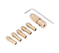 Oumefar Mini Electric Grinder Chuck Anti Slip Brass Drill Chuck Set for Drilling, Polishing, Grinding for Mini Electric Drills, Grinders