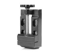 Oumefar Mini Flat Clamp Bench Vise, Mini Bench Clamp Flat Table Vice for Small Items Fixing, with Sturdy Rod for Steady Movement, Suitable for Garage Workshop Woodwork Jewelry