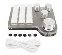 Oumefar Mini Keyboard, Built-in Storage Mini Keyboard 5V 1A, Customized Mini RGB BT Blue Switch for Replacement
